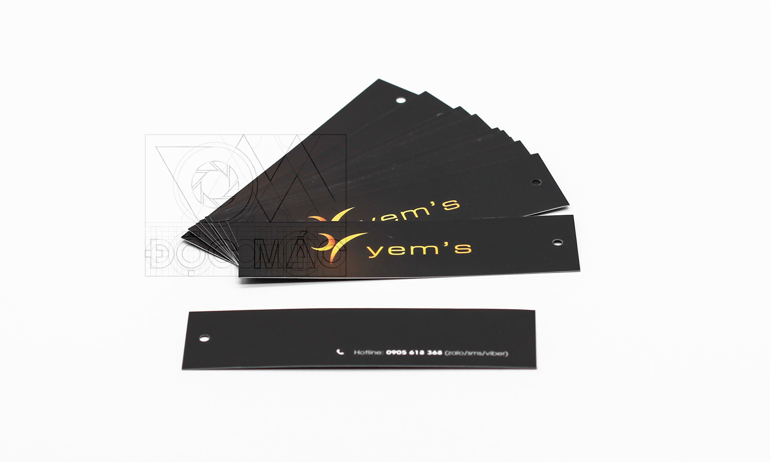 Mác giấy tag thời trang thiết kế Yems