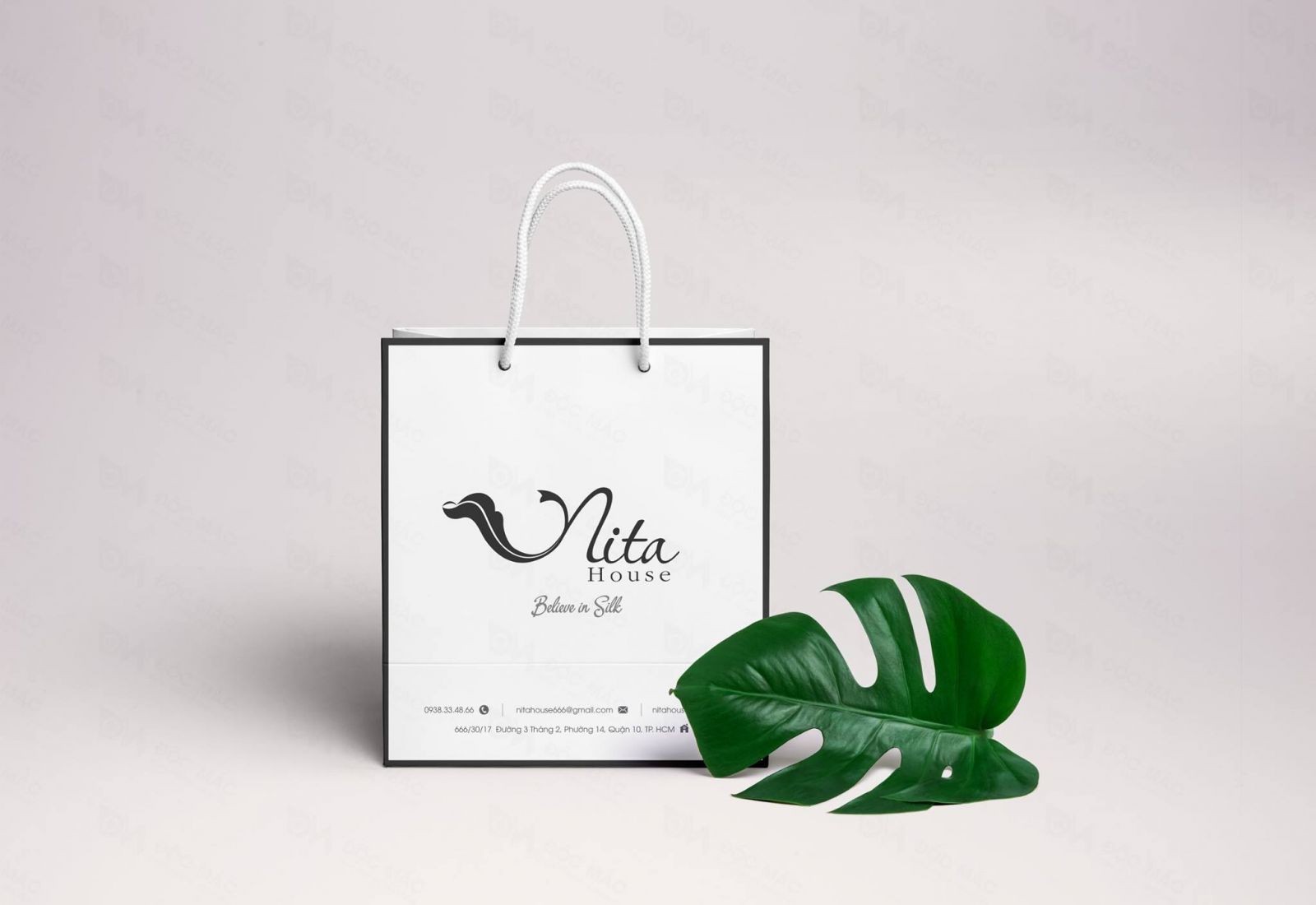 Thiết kế túi giấy thời trang lụa Nita House